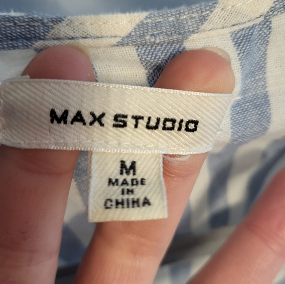 Max Studio Linen Top - Picture 2 of 2